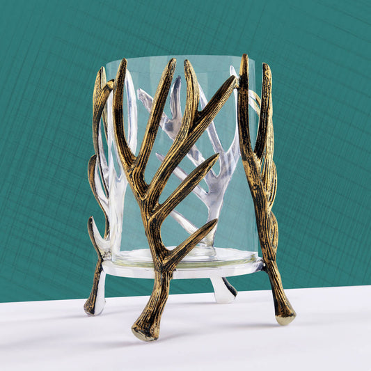 Antler Candle Hurricane - Pillar Candle Holder