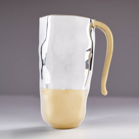 Ingot Bump Hammered Drink Pitcher