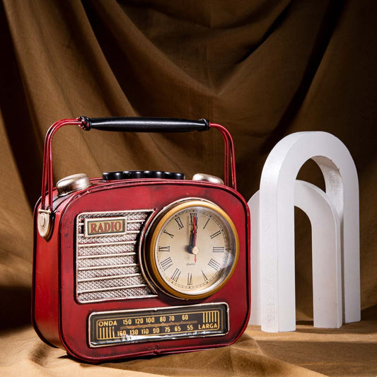 Broadcaster Vintage Radio Clock & Coin Bank