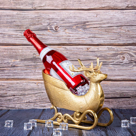 Santas Sleigh Wine Bottle Stand