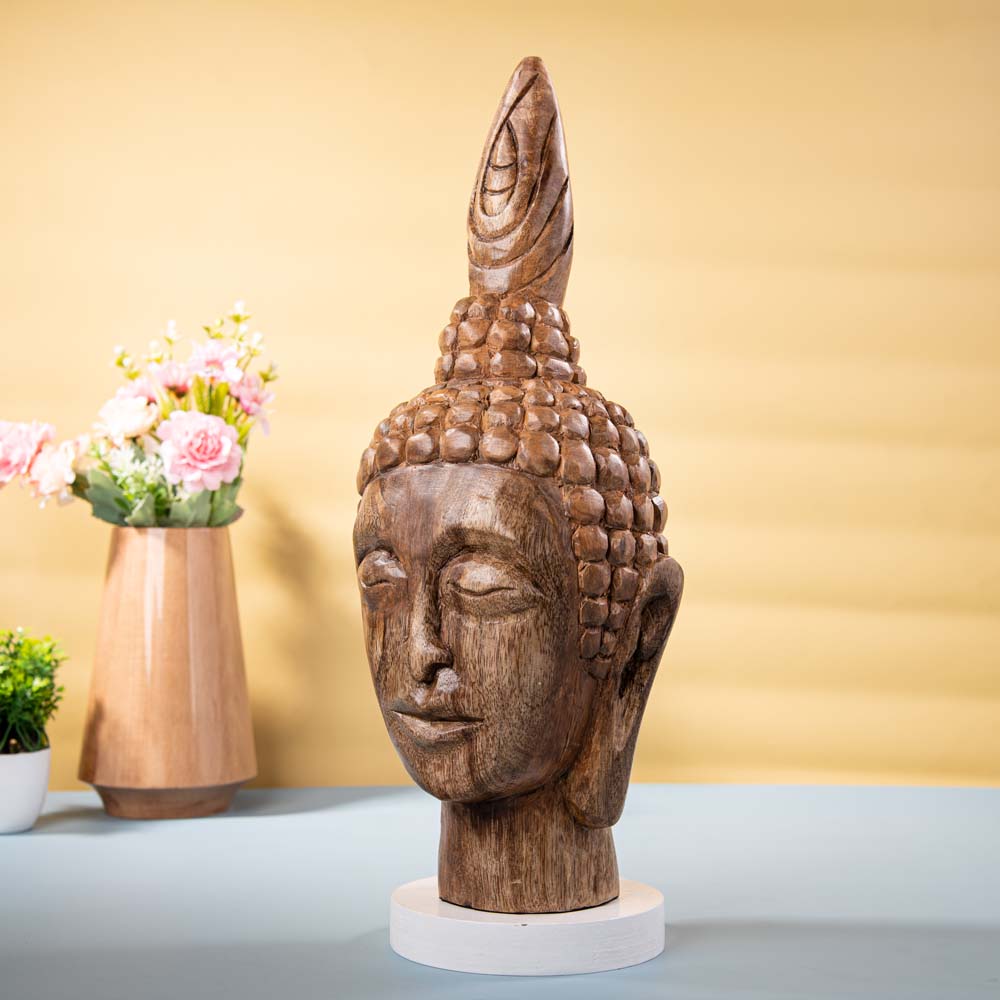 wooden buddha head online