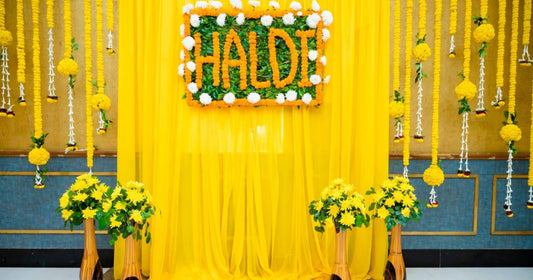 Simple Haldi Ceremony Decoration at Home