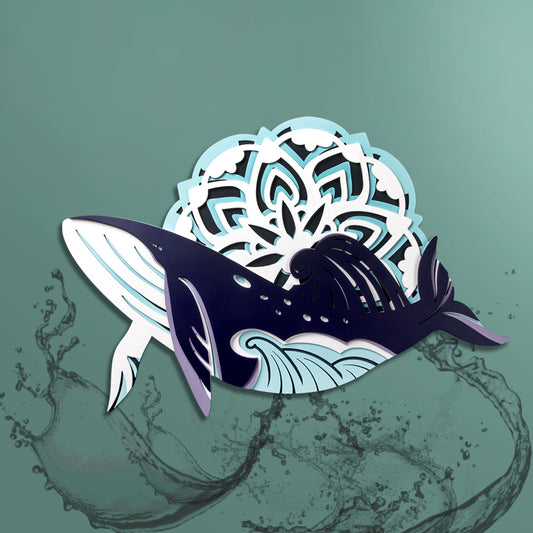 Dellora Whale Mandala Wall Décor