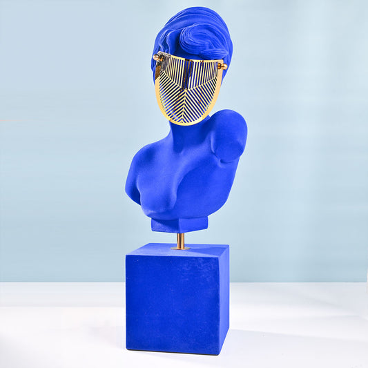 Blue Lady Sculpture Décor