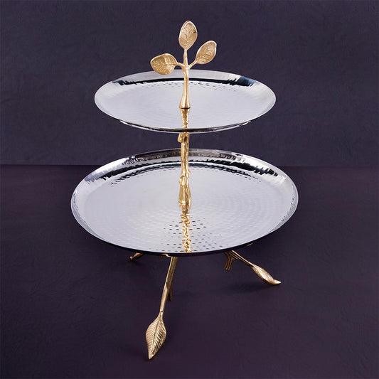 Thistle 2-Tier Dessert Server with Stand