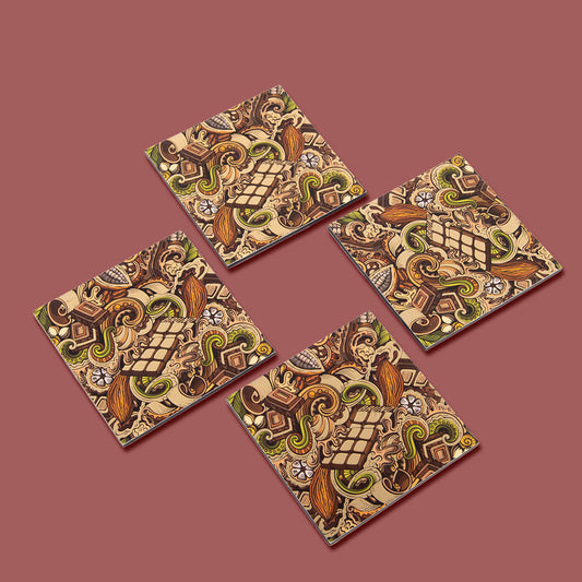 Bruno Designer Square Coasters (Set of 4)