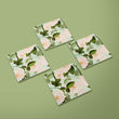 Lily Blossom Designer Coaster Set of 4
