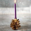 Floral Rush Candle Stick Holder - Gold