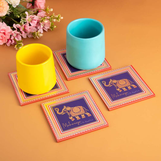 Maharaja Royal Elephant Coasters (Set of 4)