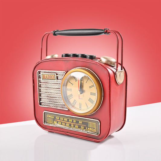 Broadcaster Vintage Radio Clock & Coin Bank