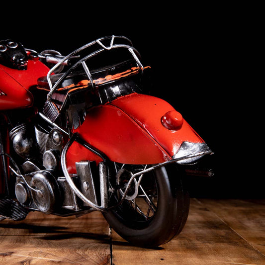 Vintage Red Sun Motorcycle