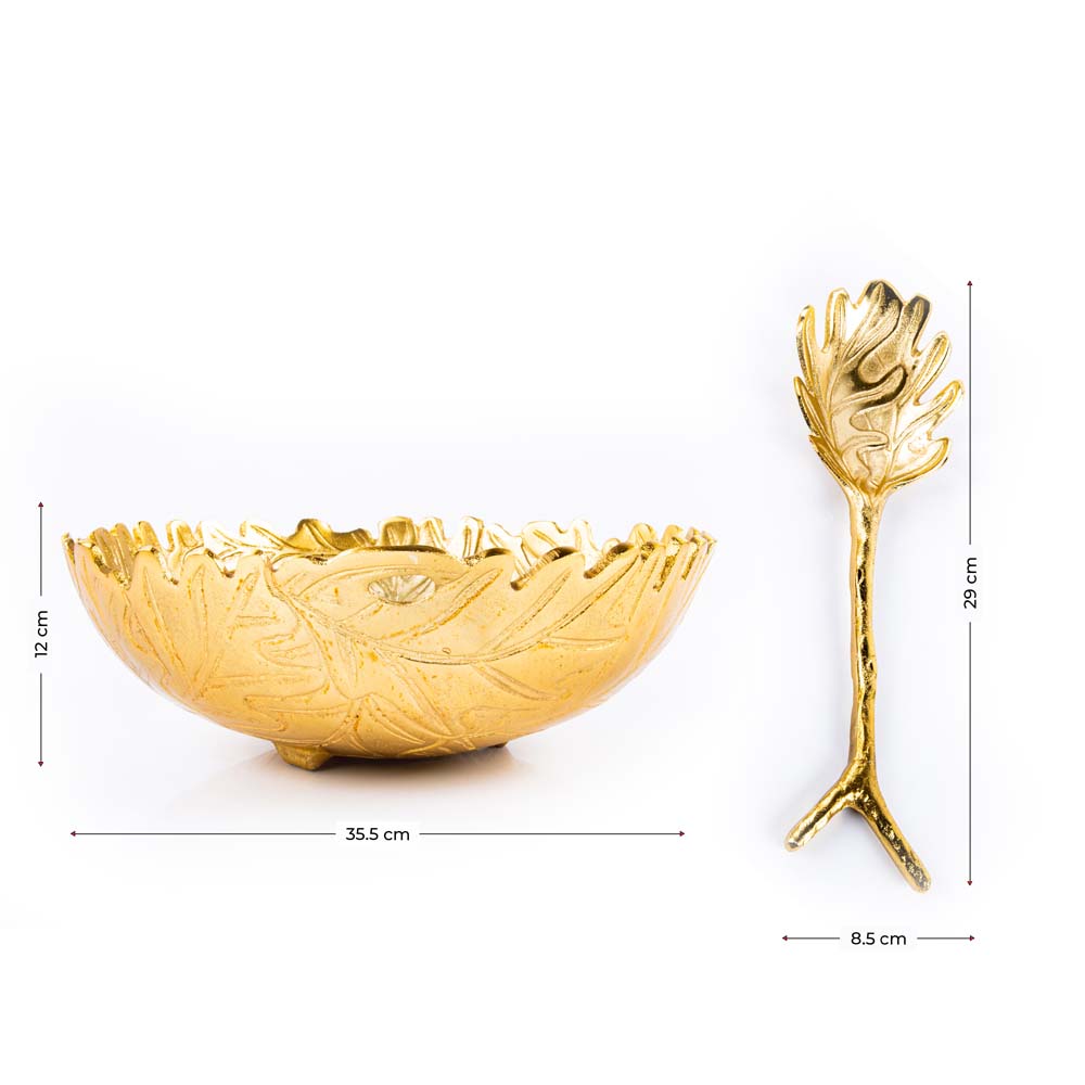 philodendron fruit salad Leaf-Design Luxury Salad/Fruit Serving Bowl