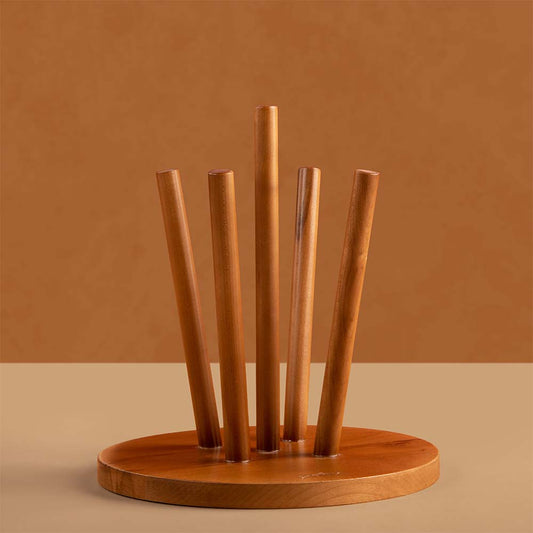 Pierce Wooden Glass Holder for Table Decor
