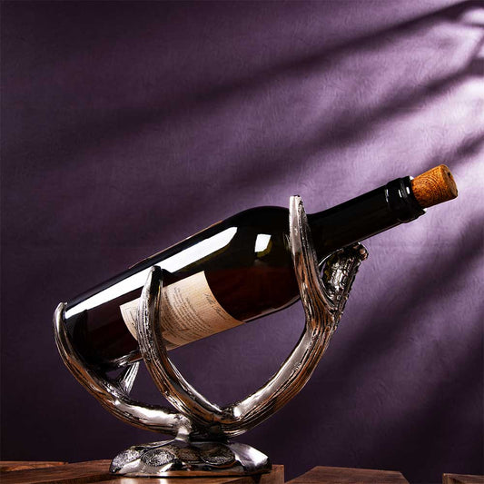 Spike Bottle Holder - Single Antler Wine Rack