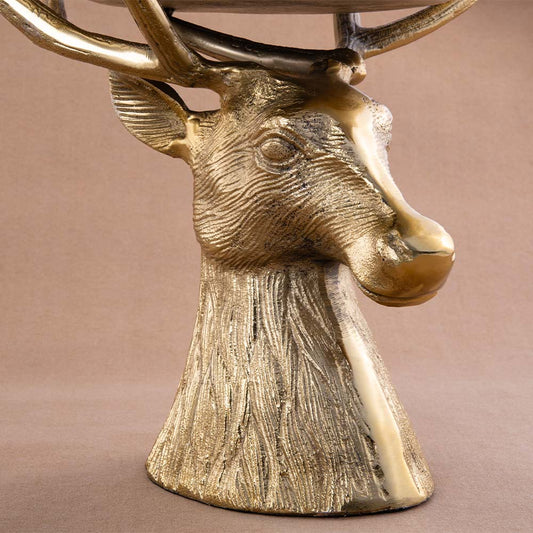 Golden Buck Head Bowl