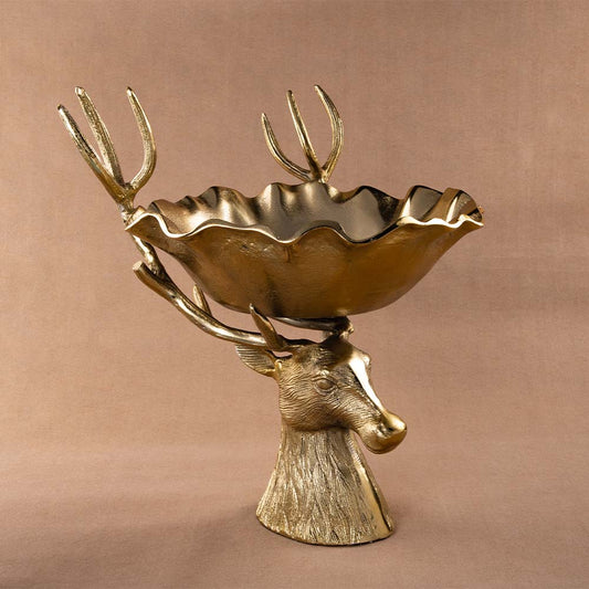 Golden Buck Head Bowl