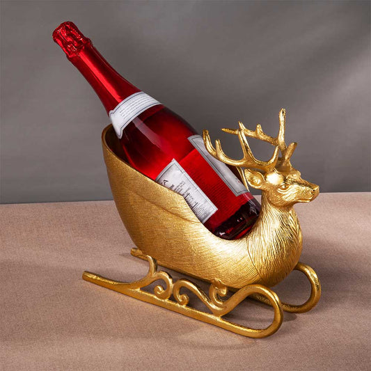 Santas Sleigh Wine Bottle Stand