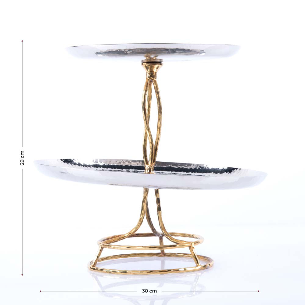 double-layer pillar cake stand
