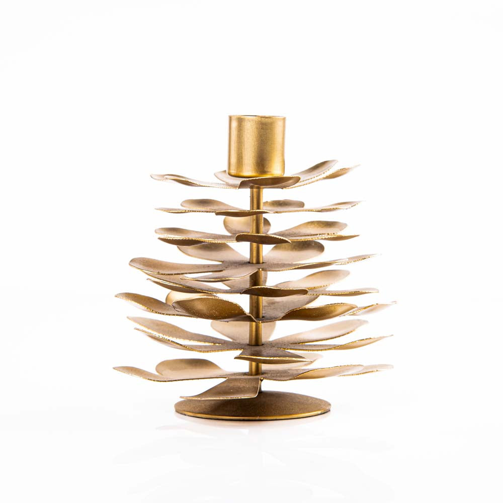 gold flower candle stand online